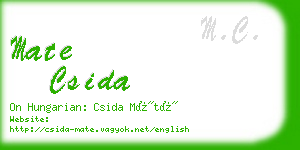 mate csida business card